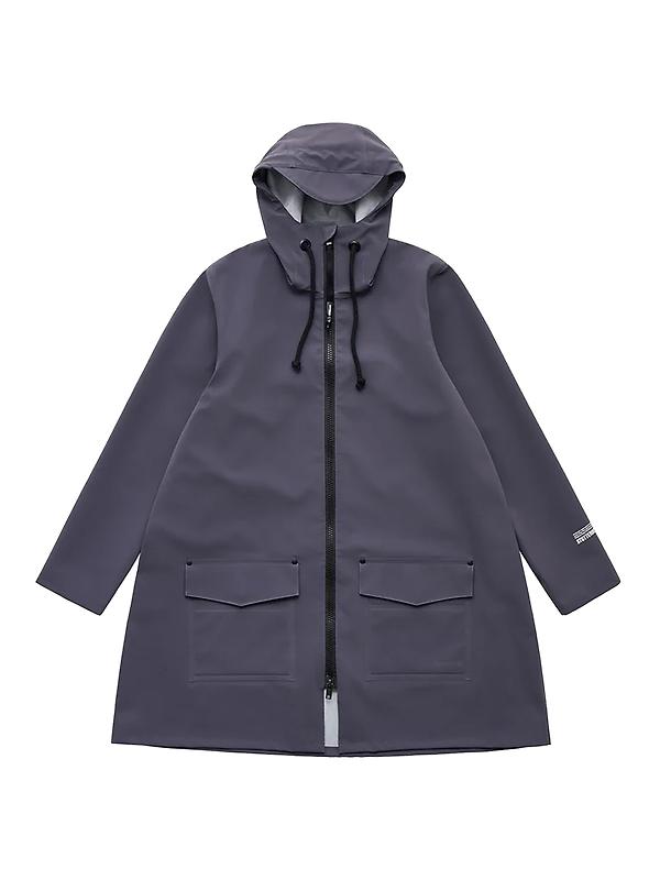 Stutterheim Women's Mosebacke Lightweight Patch Raincoat - Mystic Blue Image 1