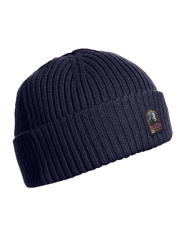Parajumpers Rib Knitted Beanie Hat - Blue Navy Image 1