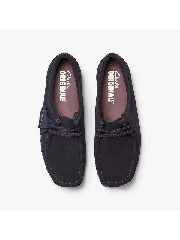Clarks Originals Men's Wallabee Shoes - Black Suede Image 6