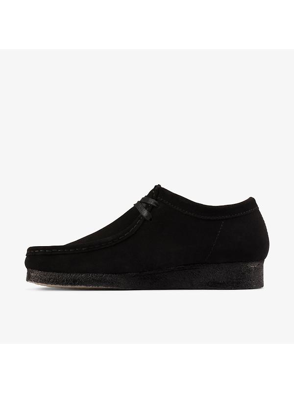 Clarks Originals Women's Wallabee Shoes - Black Suede Image 3