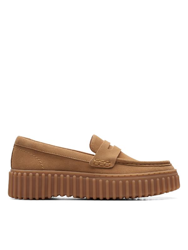 Clarks Women's Torhill Penny - Light Tan Suede Product Image