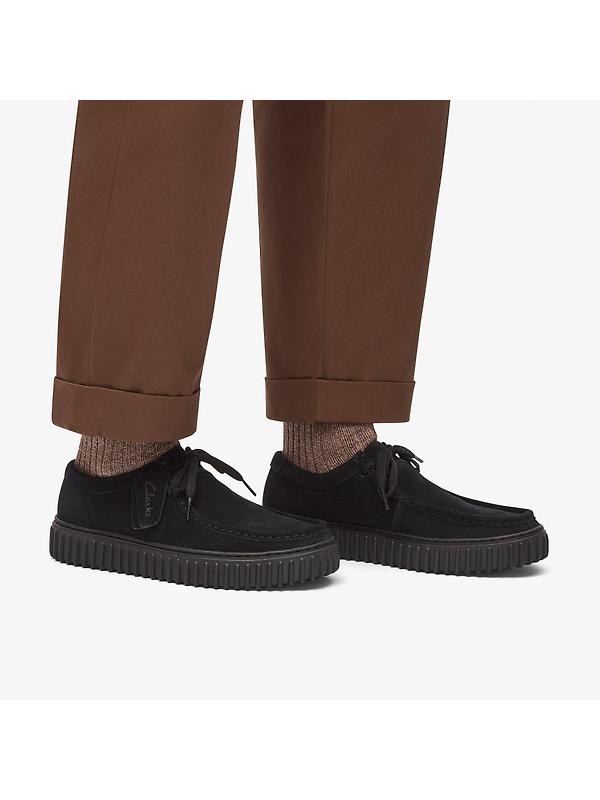 Clarks Men's Torhill Lo Shoes - Black Suede Image 2