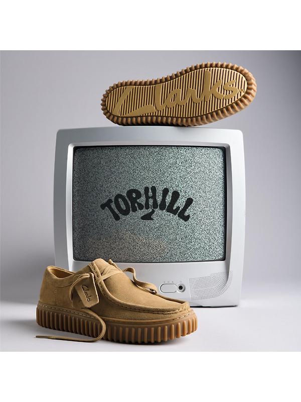 Clarks Men's Torhill Lo Shoes - Dark Sand Suede Image 12