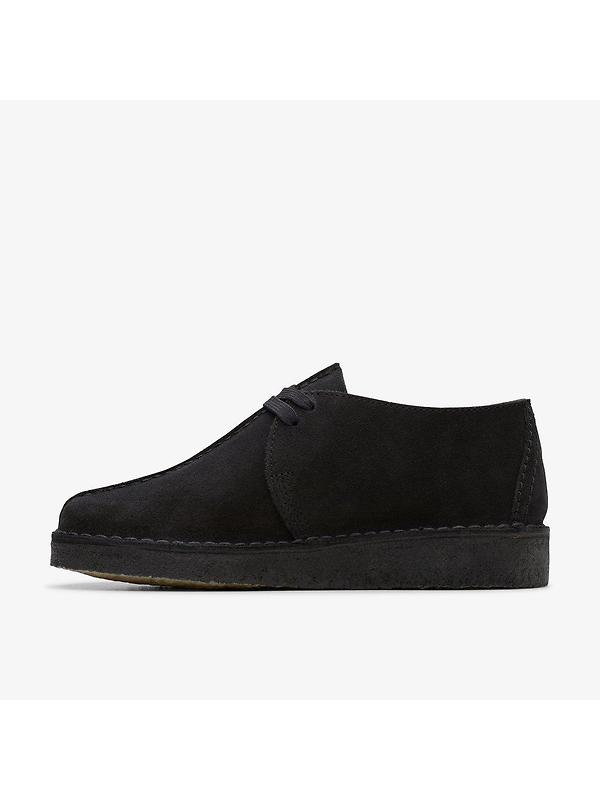 Clarks Originals Men's Desert Trek Shoes - Black Suede Image 2