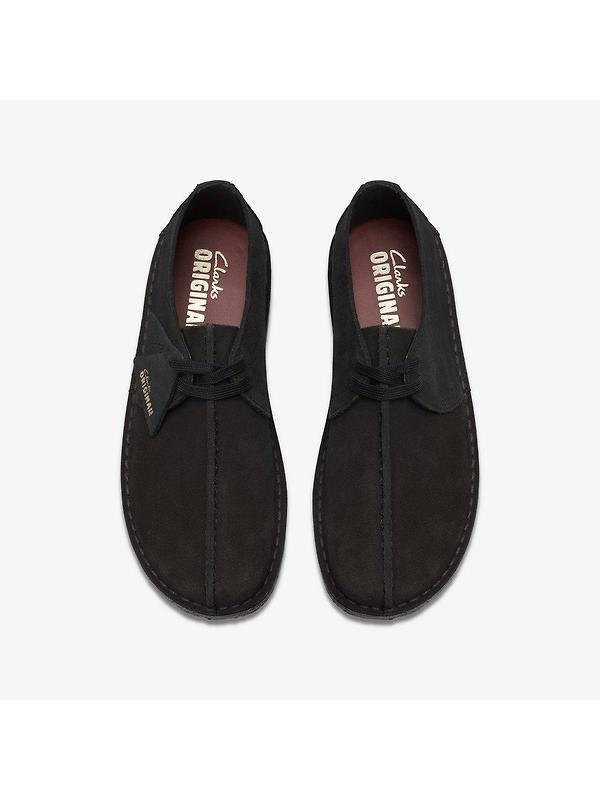 Clarks Originals Men's Desert Trek Shoes - Black Suede Image 7