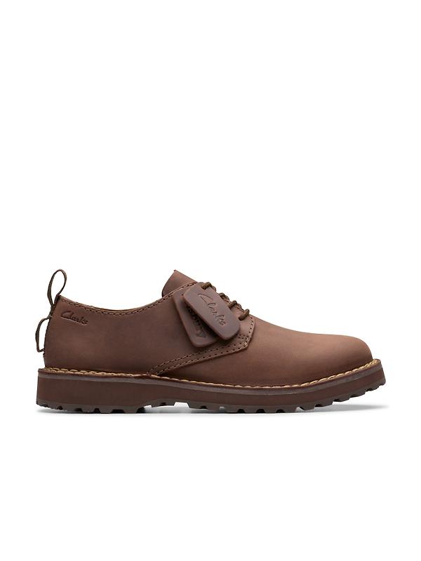 Clarks Solsbury Lace Leather Shoe - Dark Brown Product Image