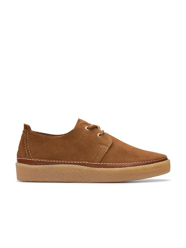Clarks Clarkwood Low Suede Shoe - Cola Product Image