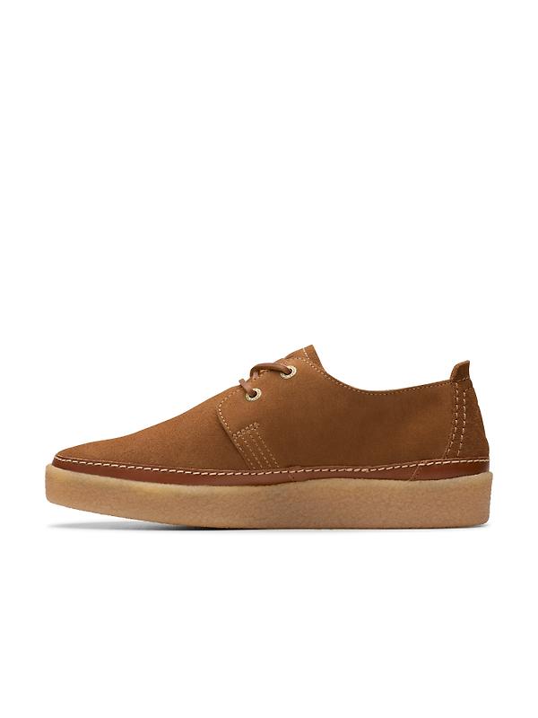 Clarks Clarkwood Low Suede Shoe - Cola Image 2