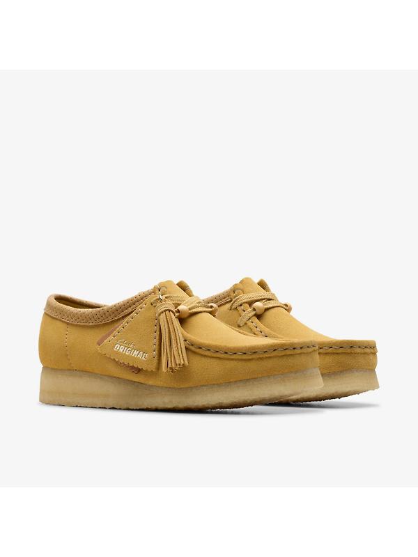 Clarks Originals Women's Wallabee Shoes - Golden Tan Suede Image 4