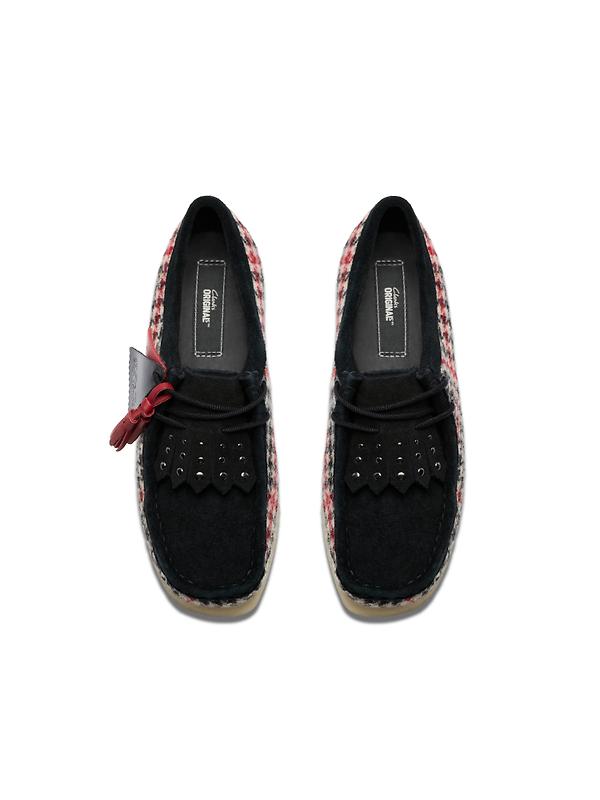 Clarks Originals Women's Wallabee Shoes - Black Harris Tweed Image 6