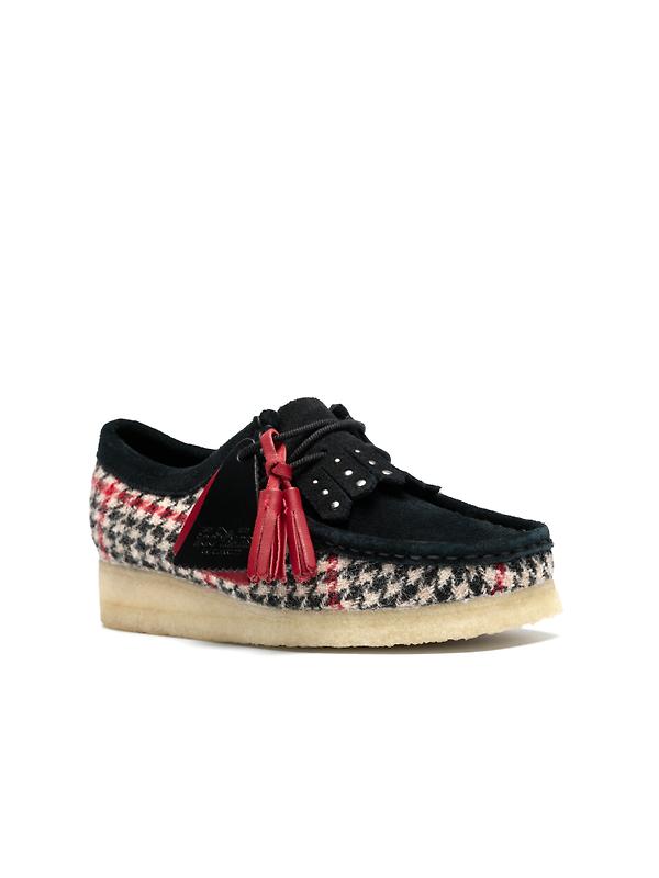 Clarks Originals Women's Wallabee Shoes - Black Harris Tweed Image 7