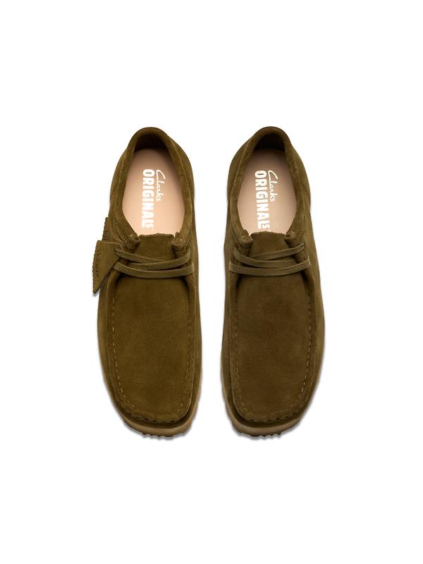 Clarks Originals Men's Wallabee RB Shoes - Olive Suede Image 6
