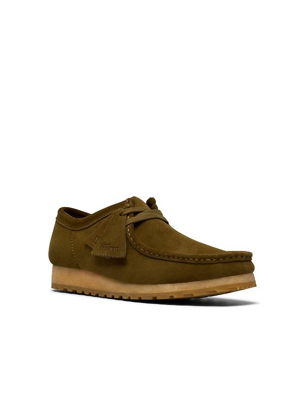 Clarks Originals Men's Wallabee RB Shoes - Olive Suede Image 7