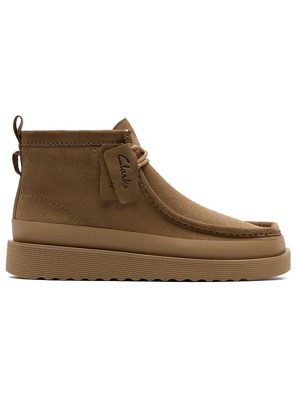 Clarks Men's Wallabee FTR2 Hi Boots - Dark Sand Suede Image 1