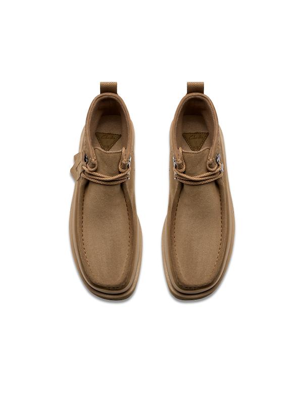 Clarks Men's Wallabee FTR2 Hi Boots - Dark Sand Suede Image 6