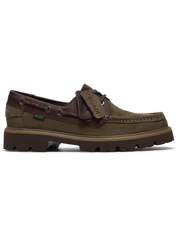 Clarks Men's Cleyhill Boat Shoes - Olive Combi Image 1