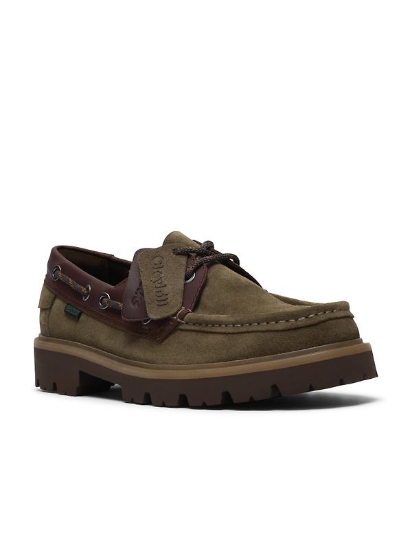 Clarks Men's Cleyhill Boat Shoes - Olive Combi Image 7