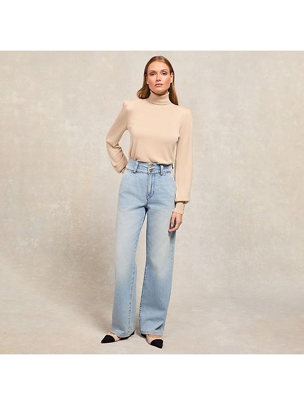 Holland Cooper Women's Tailored Wide Leg Jeans - Vintage Indigo Image 2