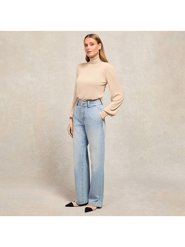 Holland Cooper Women's Tailored Wide Leg Jeans - Vintage Indigo Image 3
