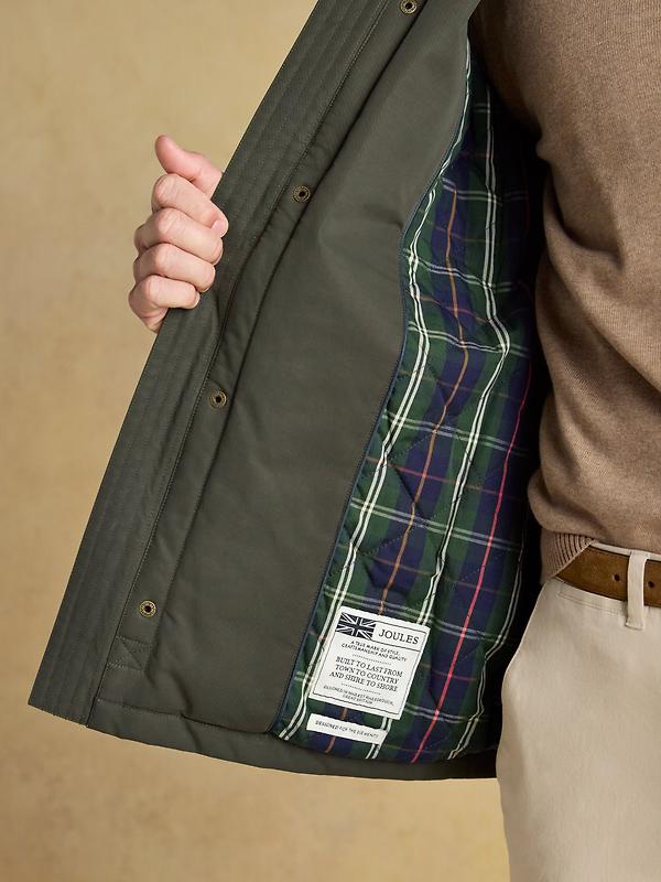 Joules Men's Farleigh Waterproof Midweight Country Coat - Green Image 13