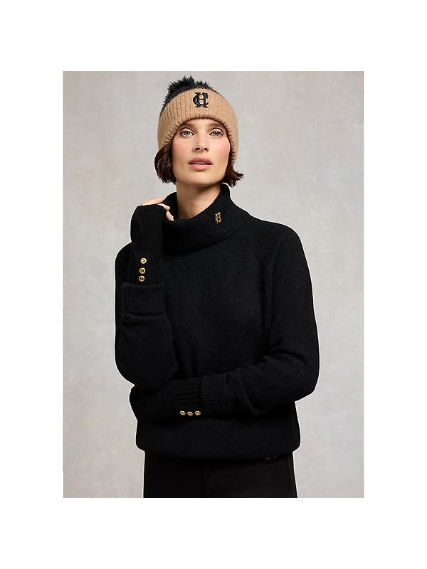 Holland Cooper Sloane Fingerless Gloves - Black Image 2