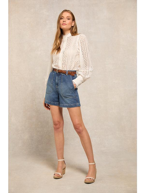 Holland Cooper Women's Utility Denim Shorts - Denim Image 3