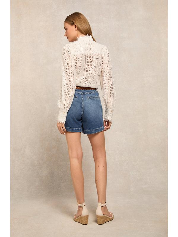Holland Cooper Women's Utility Denim Shorts - Denim Image 5