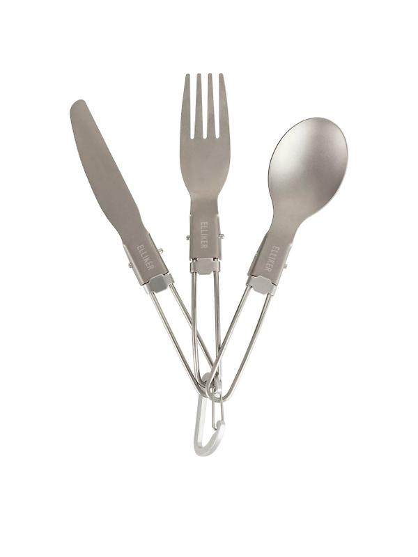 Elliker Beldon Titanium 3 Piece Foldable Cutlery Image 1