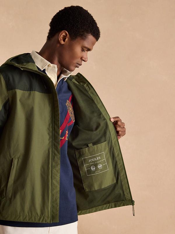 Joules Men's Ayston Lightweight Waterproof Coat - Green Image 14