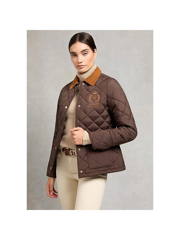 Holland Cooper Women's Hastings Quilted Jacket - Chocolate Image 3