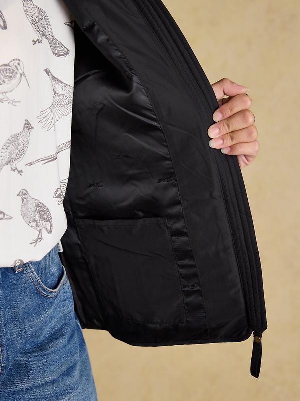 Joules Women's Minx Showerproof Diamond Quilted Gilet - Black Image 10