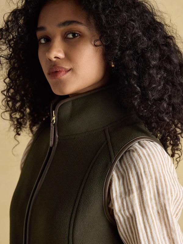 Joules Women's Heritage Fleece Gilet - Khaki Image 11
