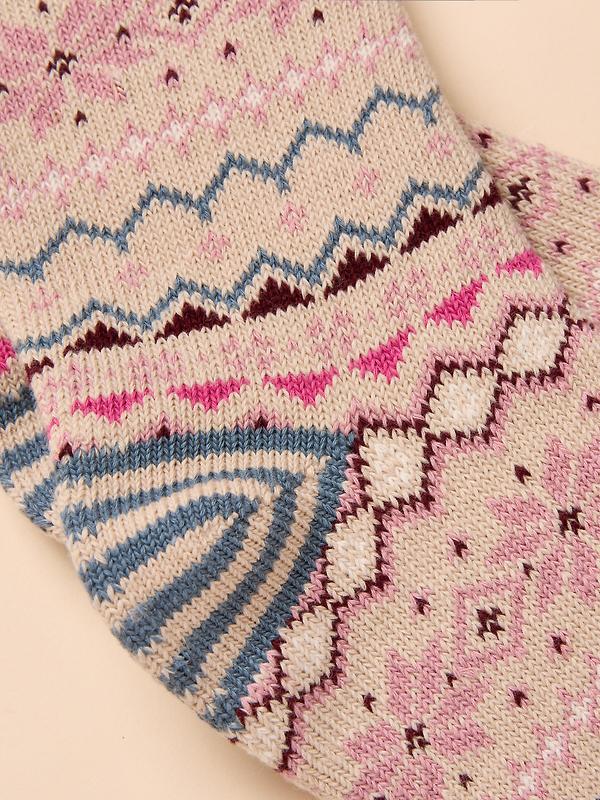 Joules Women's Lucille Fairisle Socks UK 4-8 - Neutral Image 3