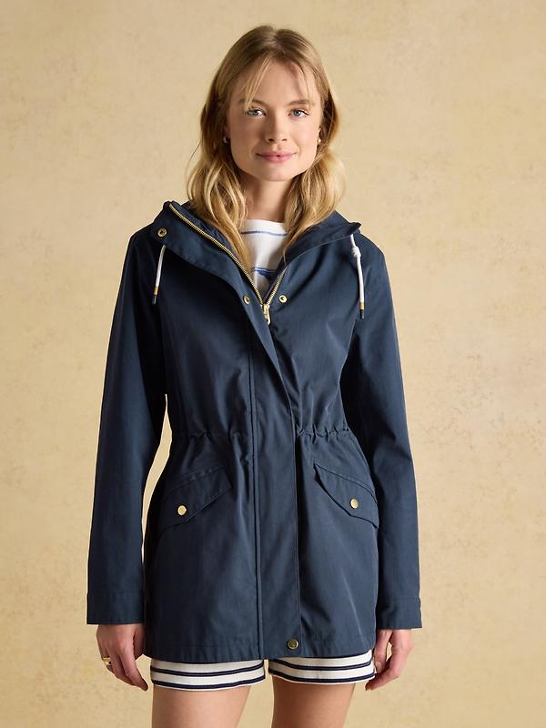 Joules Women's Portwell Waterproof Raincoat - Navy Blue Image 2