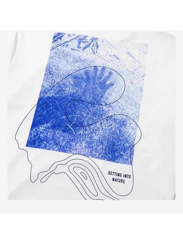 Elliker Unisex Rill Hand Print Short Sleeve T-Shirt - White Image 7
