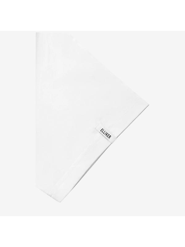 Elliker Unisex Rill Hand Print Short Sleeve T-Shirt - White Image 8