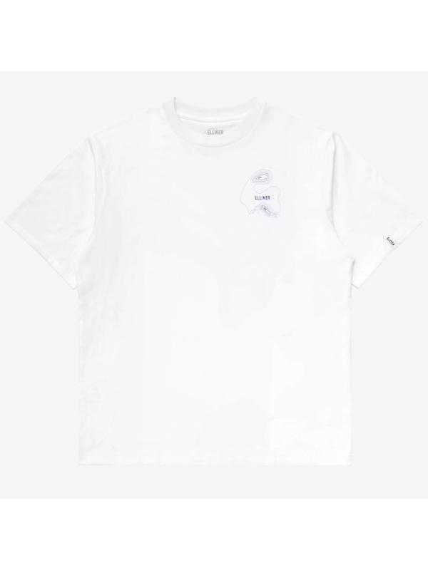 Elliker Unisex Rill Hand Print Short Sleeve T-Shirt - White Image 5