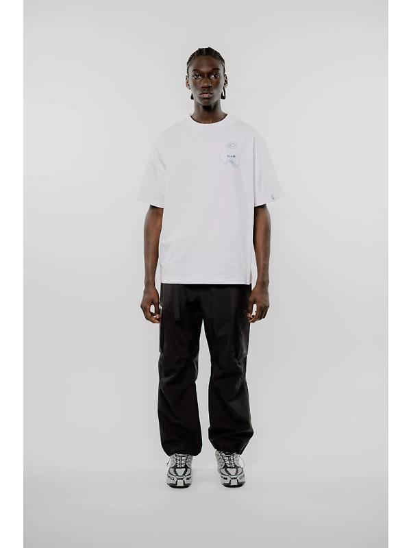 Elliker Unisex Rill Hand Print Short Sleeve T-Shirt - White Image 2