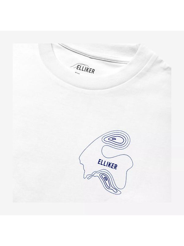 Elliker Unisex Rill Hand Print Short Sleeve T-Shirt - White Image 6