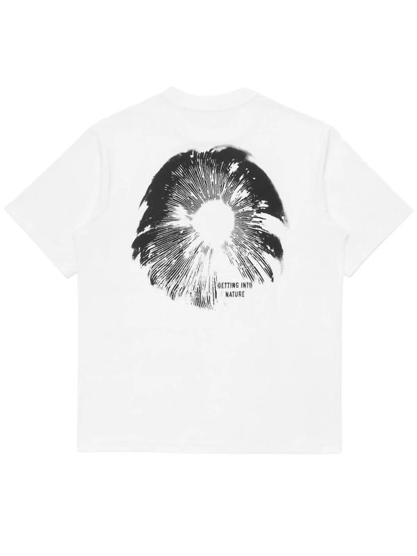 Elliker Unisex Rill Spore Print Short Sleeve T-Shirt - White Product Image