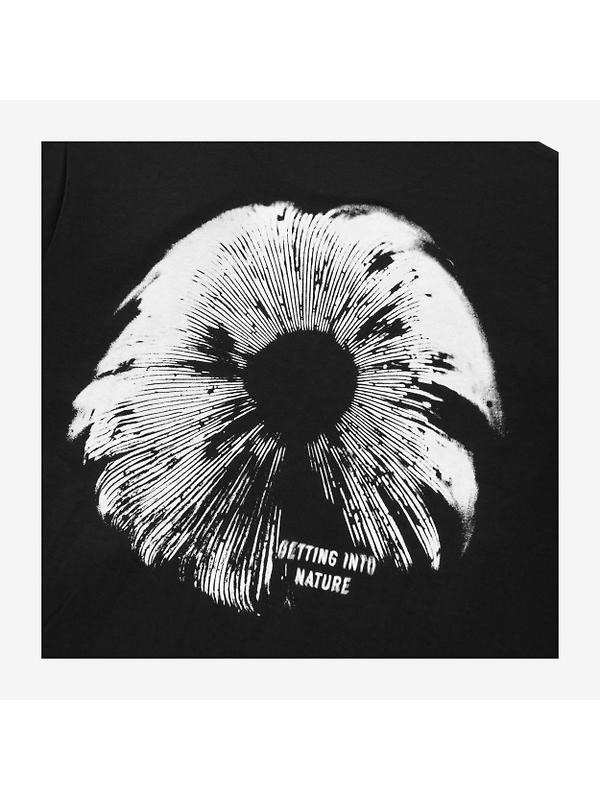 Elliker Unisex Rill Spore Print Short Sleeve T-Shirt - Black Image 7