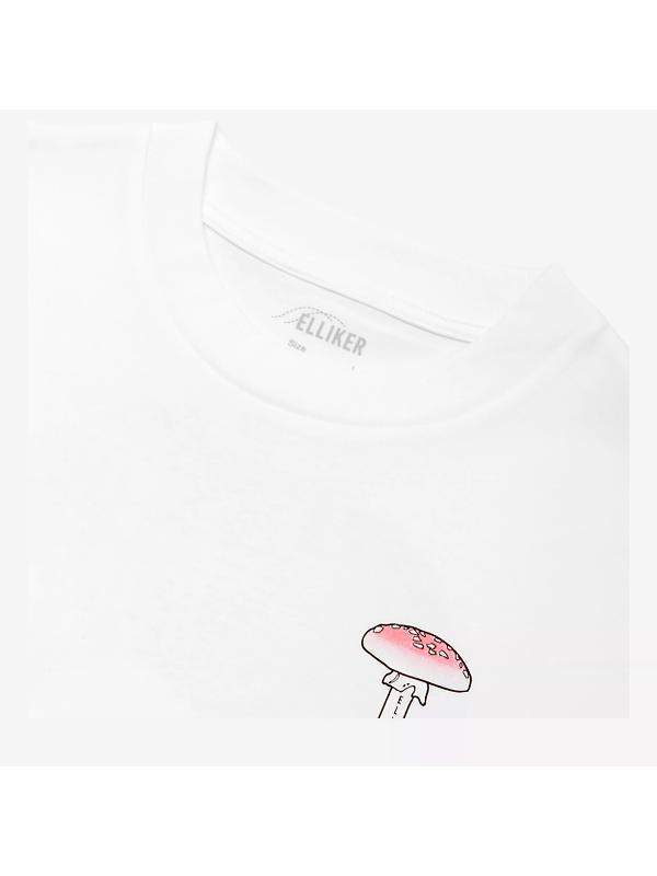 Elliker Unisex Rill Spore Print Short Sleeve T-Shirt - White Image 5
