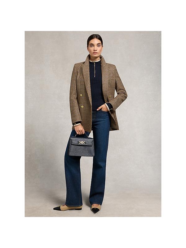 Holland Cooper Women's Zoe Quarter Zip Knit - Ink Navy Image 4