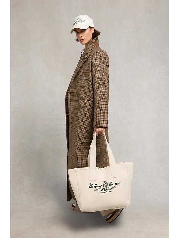 Holland Cooper Women's Essential Tote Bag - Ecru Racing Green Image 3