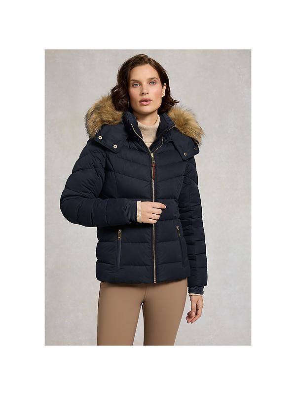Holland Cooper Women's Whistler Puffer Jacket - Ink Navy Natural Image 3