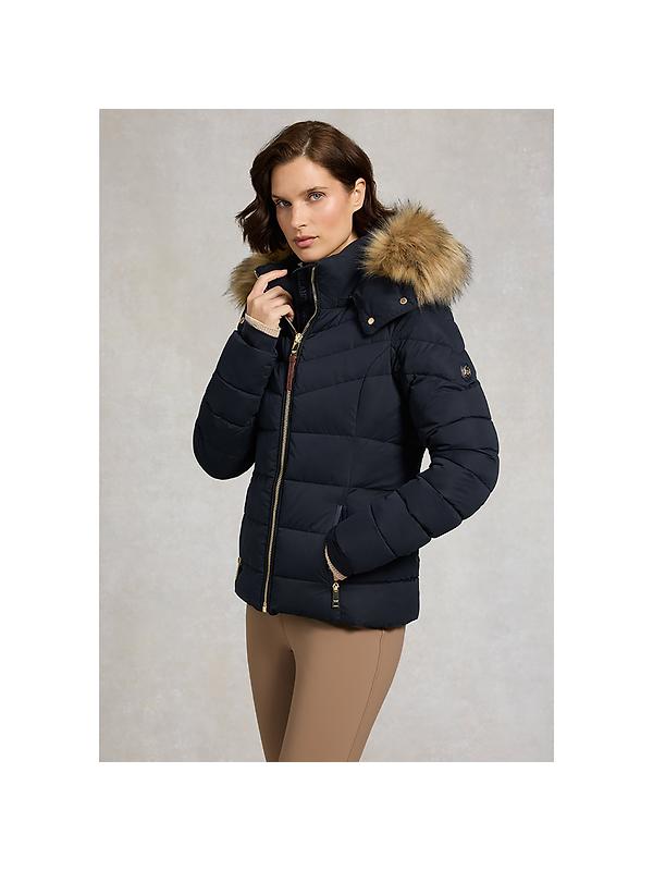Holland Cooper Women's Whistler Puffer Jacket - Ink Navy Natural Image 4