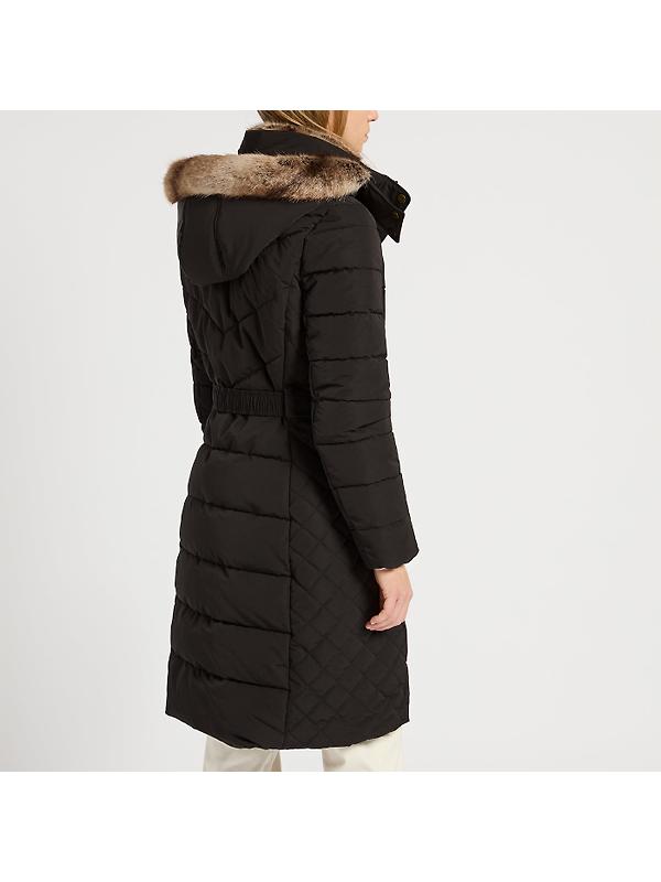 Joules Women's Aspen Long Showerproof Padded Coat - Black Image 4