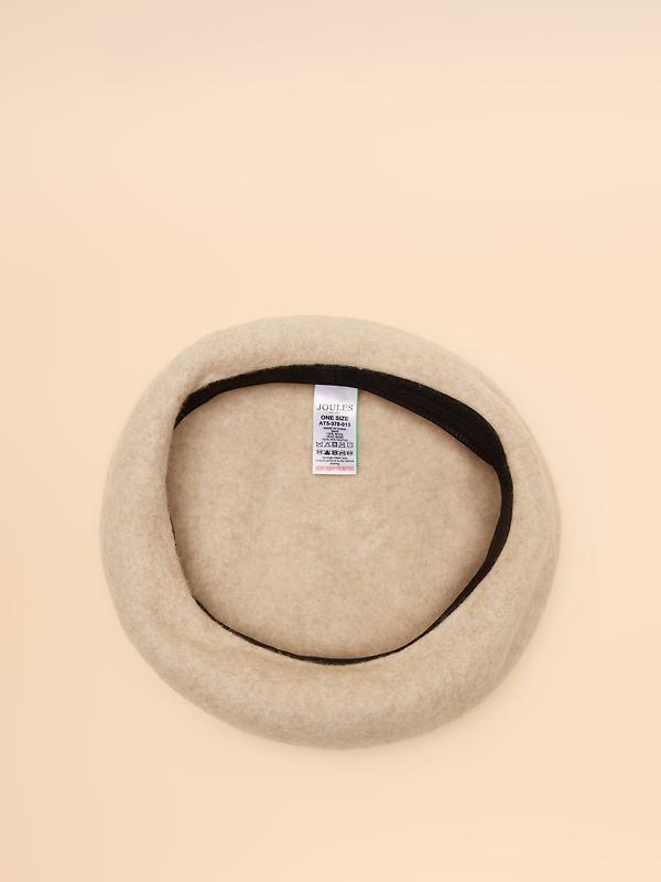 Joules Women's Amelie Adjustable Wool Beret Hat - Cream Image 3