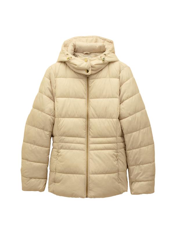 Joules Women's Hadlow Short Showerproof Padded Coat -  Neutral Image 1