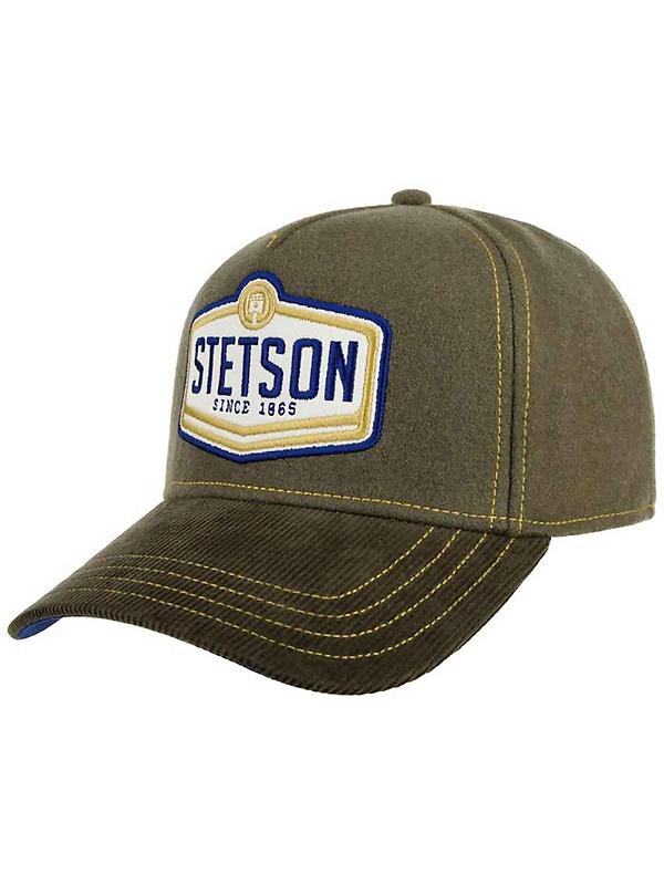 Stetson Cord Peak Piston Wool Trucker Cap - Olive Product Image